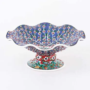Turkish Ceramics Tezhip 25 cm Bowl with Stand - KASE181(2) - 3