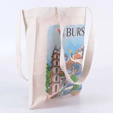 Toptan Bursa Temalı Dijital Baskılı Kanvas Çanta 35x40 cm - 01 - 3