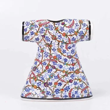 Turkish Ceramics Tezhip 20 cm Flat Kaftan Figurine - Standart - 3