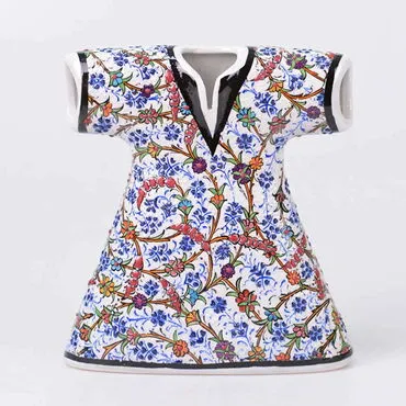 Turkish Ceramics Tezhip 20 cm Flat Kaftan Figurine - Standart - 5