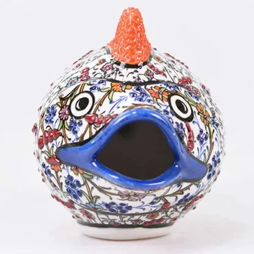 Turkish Ceramics Tezhip Big Size Turtle Fish Figurine - Standart - 2