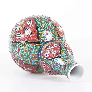 Turkish Ceramics Tezhip 30 cm Vase - Standart - 2