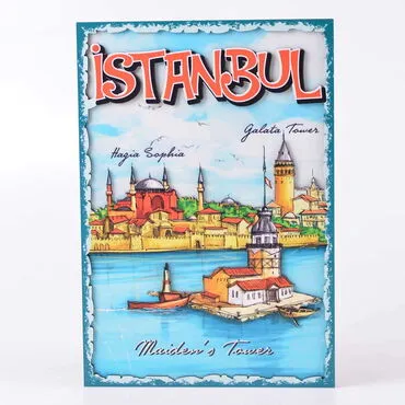 Istanbul Themed Wooden Customised Door Sign Board 200x290 Mm - 10