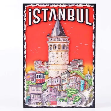 Istanbul Themed Wooden Customised Door Sign Board 200x290 Mm - 13