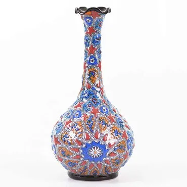 Turkish Ceramics Tezhip 20 cm Tear Drop Vase - 3