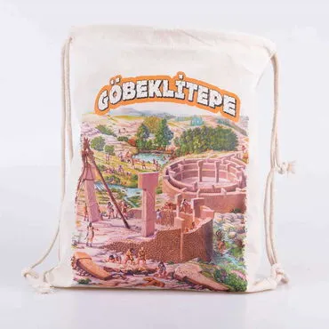 Digital Printed Raw Fabric Backpack 33x43 cm - 01