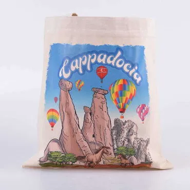 Cappodocia Themed Digital Printed Kanvas Bag 35x40 cm - 01