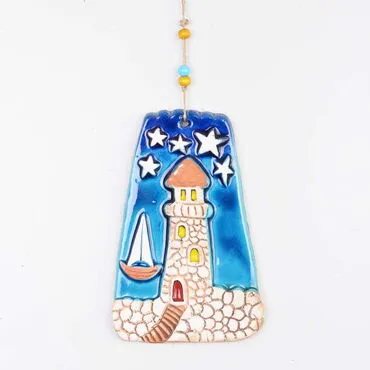 Sea Products Themed Nautical Ceramics Third Size Wall Hanging - 2