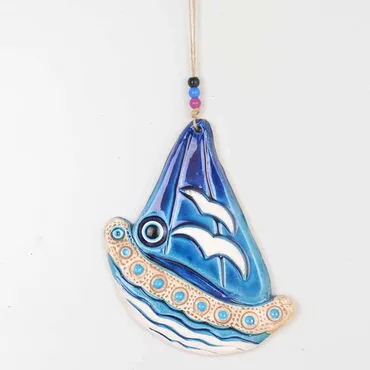 Sea Products Themed Nautical Ceramics Third Size Wall Hanging - 3