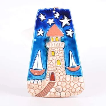 Sea Products Themed Nautical Ceramics Fifth Size Wall Hanging - 2