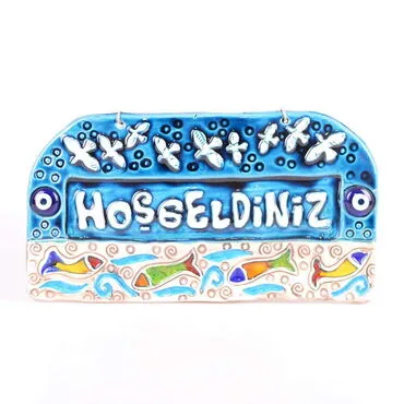 Welcome Themed Nautical Ceramics Sixth Size Wall Hanging - 2