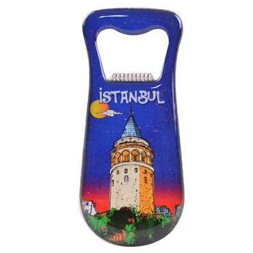 Istanbul Themed Customizable Metal Magnetic Bottle Opener 95x42 mm - 11