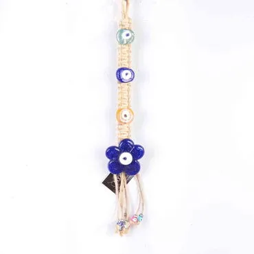 Evil Eye Macrame Flower Shaped Wall Hanging