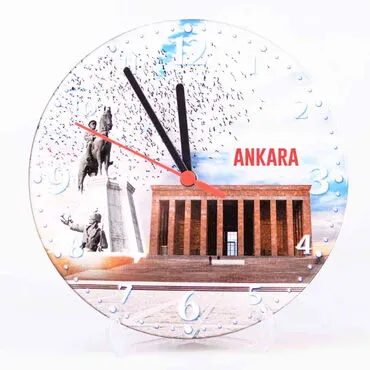 Ankara Themed Epoxy Wall Clock Home Decoration 17 Cm