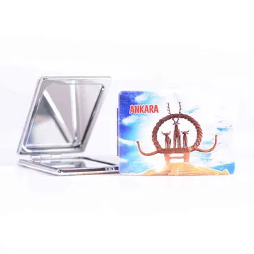 Ankara Themed Customised Uv Printed Rectangle Compact Mirror 85x62x11 mm