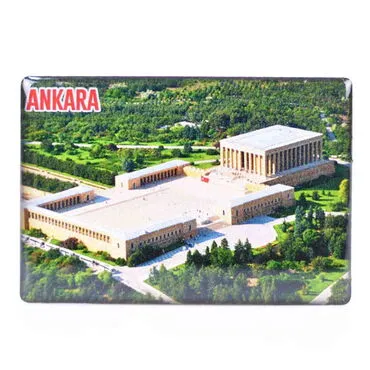 Ankara Themed Epoxy Dome Rectangle Souvenir Fridge Magnet 80x55 cm - 4