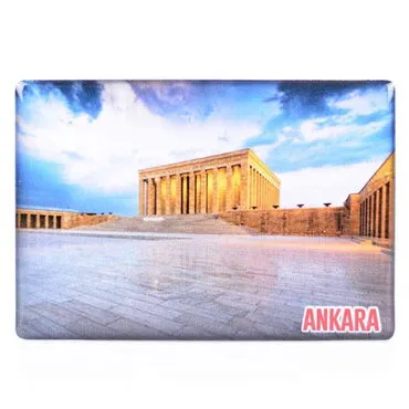 Ankara Themed Epoxy Dome Rectangle Souvenir Fridge Magnet 80x55 cm - 5