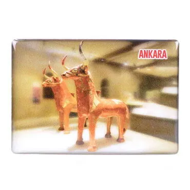 Ankara Themed Epoxy Dome Rectangle Souvenir Fridge Magnet 80x55 cm - 6