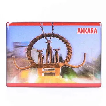 Ankara Themed Epoxy Dome Rectangle Souvenir Fridge Magnet 80x55 cm - 8