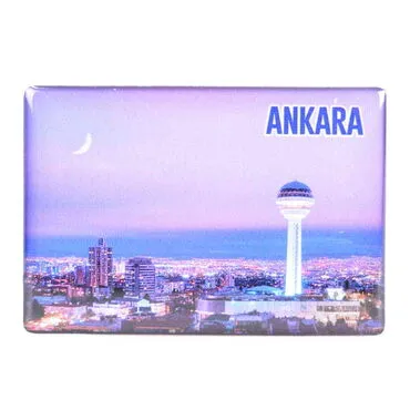 Ankara Themed Epoxy Dome Rectangle Souvenir Fridge Magnet 80x55 cm - 10