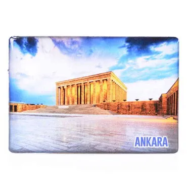 Ankara Themed Epoxy Dome Rectangle Souvenir Fridge Magnet 80x55 cm - 11