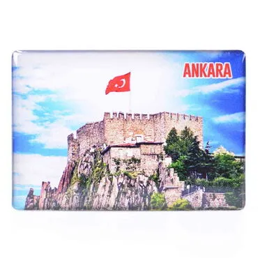 Ankara Themed Epoxy Dome Rectangle Souvenir Fridge Magnet 80x55 cm - 13