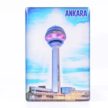 Ankara Themed Epoxy Dome Rectangle Souvenir Fridge Magnet 80x55 cm - 16