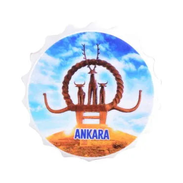 Ankara Themed Customised Uv Printed Bottle Cap Shaped Plastic Base  Bottle Opener  63x15 mm - 12