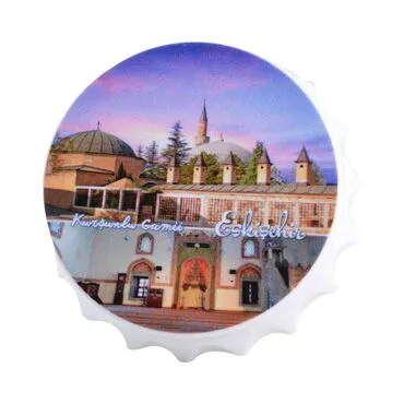 Eskisehir Themed Customised Uv Printed Bottle Cap Shaped Plastic Base  Bottle Opener  63x15 mm - 6