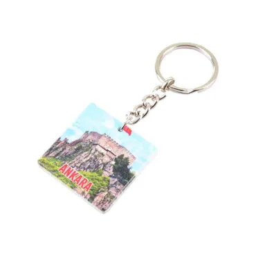 Ankara Themed Customised Uv Printed Plastic Base Round Keyring 40x108 mm - 7