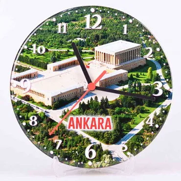 Ankara Themed Epoxy Wall Clock Home Decoration 17 Cm - 5