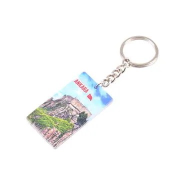 Ankara Themed Customised UV Printed Plastic Base Rectangle Keyring 31x106 mm - 6