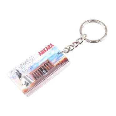 Ankara Themed Customised UV Printed Plastic Base Rectangle Keyring 31x106 mm - 7