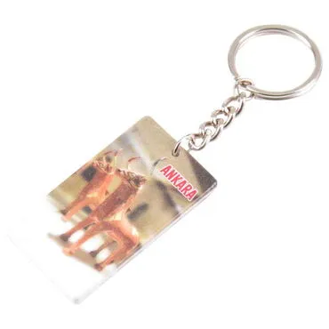Ankara Themed Customised UV Printed Plastic Base Rectangle Keyring 31x106 mm - 9