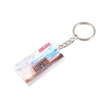 Ankara Themed Customised UV Printed Plastic Base Rectangle Keyring 31x106 mm - 10
