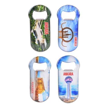 Ankara Themed Customizable Metal Magnetic Bottle Opener 90x45 mm - 2