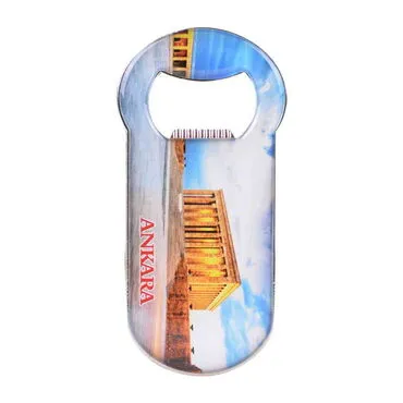 Ankara Themed Customizable Metal Magnetic Bottle Opener 90x45 mm - 3