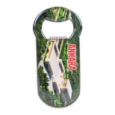 Ankara Themed Customizable Metal Magnetic Bottle Opener 90x45 mm - 4
