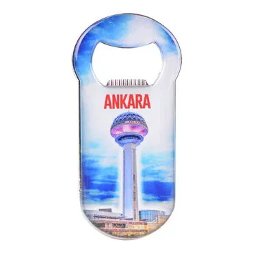 Ankara Themed Customizable Metal Magnetic Bottle Opener 90x45 mm - 5