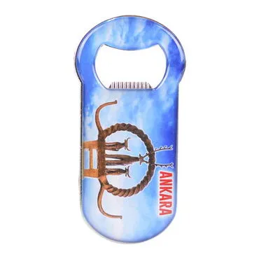 Ankara Themed Customizable Metal Magnetic Bottle Opener 90x45 mm - 6