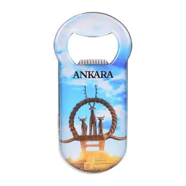 Ankara Themed Customizable Metal Magnetic Bottle Opener 90x45 mm - 8