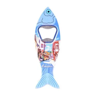 Eskisehir Themed Customised UV Printed Fish Shape Printed Plastic Base Bottle Opener 42x130 mm - 5