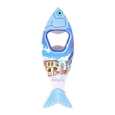 Eskisehir Themed Customised UV Printed Fish Shape Printed Plastic Base Bottle Opener 42x130 mm - 7