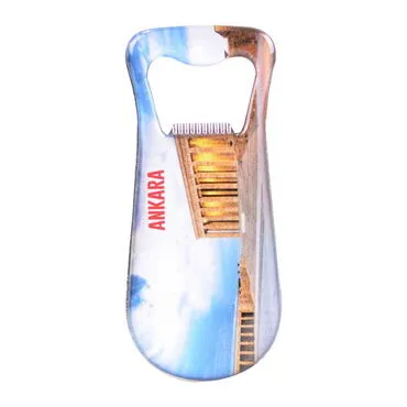Ankara Themed Customizable Metal Magnetic Bottle Opener 95x42 mm - 3