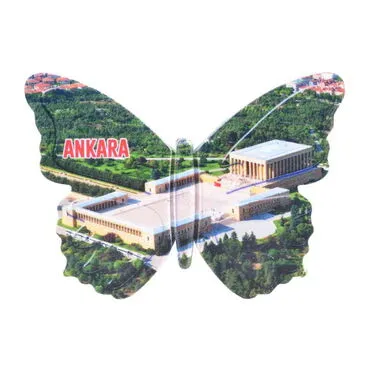 Ankara Themed Customised UV Printed Plastic Base Butterfly Shaped Fridge Magnet 80x58 mm - 3