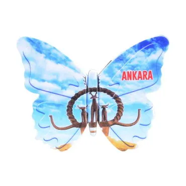 Ankara Themed Customised UV Printed Plastic Base Butterfly Shaped Fridge Magnet 80x58 mm - 4
