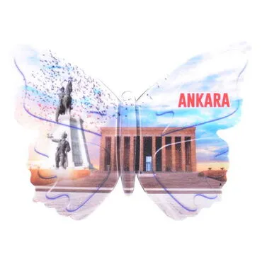 Ankara Themed Customised UV Printed Plastic Base Butterfly Shaped Fridge Magnet 80x58 mm - 5