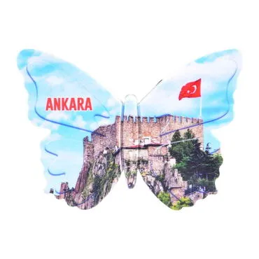 Ankara Themed Customised UV Printed Plastic Base Butterfly Shaped Fridge Magnet 80x58 mm - 6