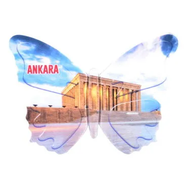 Ankara Themed Customised UV Printed Plastic Base Butterfly Shaped Fridge Magnet 80x58 mm - 7