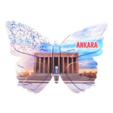 Ankara Themed Customised UV Printed Plastic Base Butterfly Shaped Fridge Magnet 80x58 mm - 8